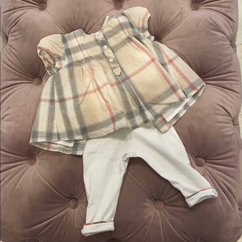 Burberry baby girl outfit.